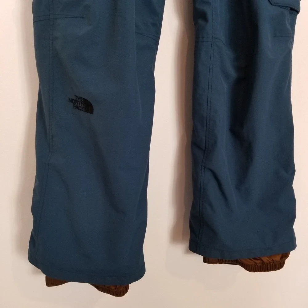 The North Face Men HyVent Ski Rain Pants Sz M TealCargo‎ Pockets Outdoor Lined
